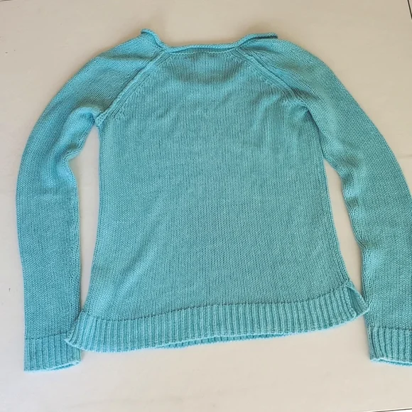 Lilly Pulitzer Marine Blue Teal Roll Neck Sweater Size XS - Picture 3 of 4
